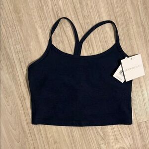 Beyond Yoga Navy Strappy Crop Top